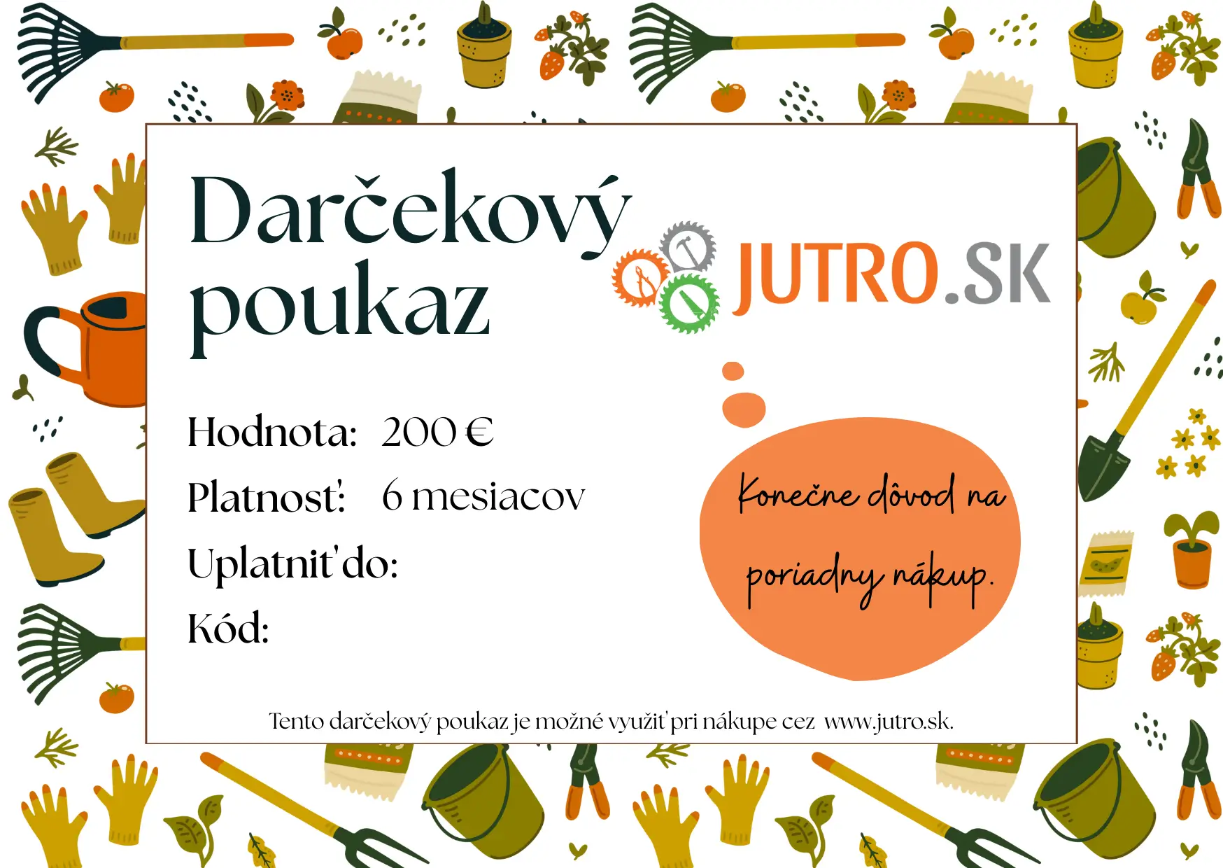 E-shop Darčekový poukaz 200 €