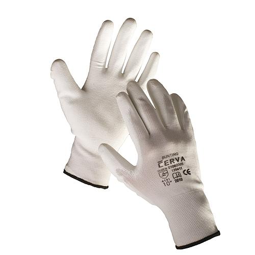 E-shop Červa Rukavice BUNTING White 08 (M) záhradné, nylon biele
