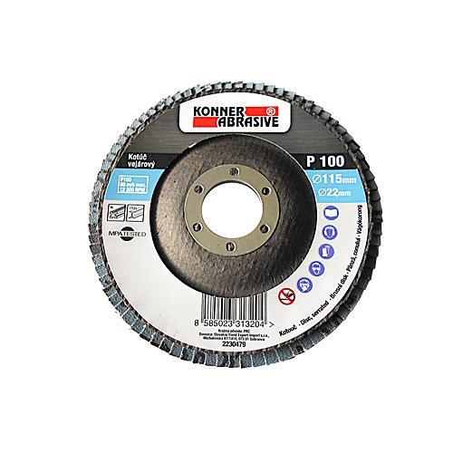 E-shop Lamelový kotúč KONNER 260 150 mm, A060, Zirconium, nerez