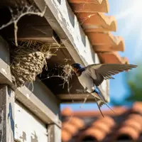 Lastovička v záhrade