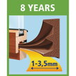 Tesnenie tesamoll® profil E, 9 mm, hnedé, 100 m, 2 jutro.sk