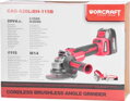 Brúska Worcraft CAG-S20LiBH ShareSYS, 115 mm, uhlová, SET v kufri, s batériou a nabíjačkou, 20V, 1x Li-ion, bezuhlíková 11 detail
