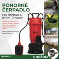 Čerpadlo Strend Pro Garden QDX5, 900W, kalové, 20000 l/h, kábel 10 m, s nožom, do septiku 12 detail