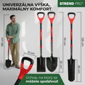 Rýľ Strend Pro Premium RedShark úzky drenážny, drevená násada D 1280 mm