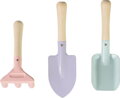 Sada náradia Strend Pro, záhradnícka, detská, 3-dielna, drevo + oceľ, lopatka hrable a rýľ