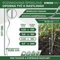 Tyč k paradajkám GS1 1800/6,5 mm – špirálová, Zn