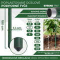 Tyč oporná k rastlinám a paradajkám Garden SB 11/1800 mm – oceľ/plast