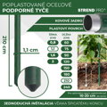 Tyč oporná k rastlinám a paradajkám Garden SB 11/2100 mm – oceľ/plast