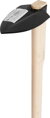 Motyka Fe, špicatá, malá, 260 g, drevená násada 120 cm