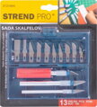 Sada skalpelov Strend Pro HK104, súprava orezávačov, 13 dielna 5 detail