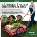 Vozík Optimus, prepravný, s drevenou korbou, nosnosť 240 kg 2 detail