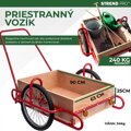 Vozík Optimus, prepravný, s drevenou korbou, nosnosť 240 kg 6 detail