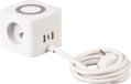 Predlžovací kábel Strend Pro, kocka, USB-C + A, bezdrôtové nabíjanie, 1,4 m