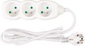 Predlžovací kábel DG-F803B 1,5 m, biely, 3 zásuvky