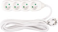 Predlžovací kábel DG-F804B 3 m, biely, 4 zásuvky