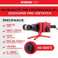 Polyfúzna zváračka Strend Pro PPR 63B, 1500 W, 20–63 mm, 14-dielna sada