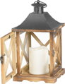 Lampáš MagicHome LW8834, 35 cm, LED, drevený, vintage štýl