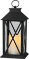 Lampáš LED teplá biela, 3xAAA, plast, časovač, čierny, 14x14x32.2 cm, pohyblivý plameň