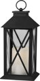 Lampáš LED teplá biela, 3xAAA, plast, časovač, čierny, 14x14x32.2 cm, pohyblivý plameň