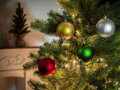 Vianočné ozdoby na stromček 4 ks, zelená, červená, strieborná, zlatá, 8 cm, 3, náradie