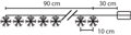 Vianočné osvetlenie reťaz SnowFlake, 10 LED, studená biela, 90 cm