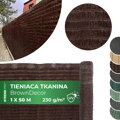 Tieniaca plachta BrownDecor, 95% zatienenie, 1x50 m, hnedá