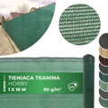 Tieniaca sieť na plot HDPE 80%, 1x10 m, zelená