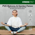 Umelý bambusový plot PVC, 1,5x3 m, šedý, UV odolný