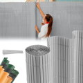 Umelý bambusový plot PVC, 1,5x3 m, šedý, UV odolný