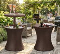 Bar Keter COOL BAR RATTAN, hnedý, multifunkčný záhradný stôl
