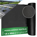Netkaná textília Garden B4406, 1,6x50 m, čierna, 50 g/m²