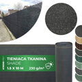 Tieniaca plachta SHADE.NET, 95 %, 1,5x10 m, antracit, 230 g/m²