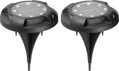 Solárna lampa Crater 11x14 cm – 12 LED, balenie 2 ks
