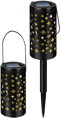 Solárna lampa Yildun 41 cm – 2 ks, teplá biela LED