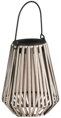 Solárna LED závesná lampa – ratanový dizajn, 12x12x24 cm