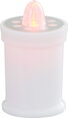 Sviečka na hrob LED, biela, 6x11 cm, s batériami