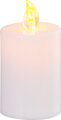 Sviečka na hrob LED, biela, 5,5x10,5 cm, s batériami
