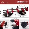 Držiak skla Strend Pro, prísavný, 2-kupolový, nivelačná pomôcka, profesionál, max. 150 kg