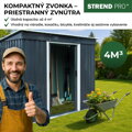 Domček Strend Pro, záhradný, plech, antracit, so základňou, 217x110x174 cm 5 detail