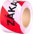 Výstražná páska ZÁKAZ VSTUPU 80 mm x 250 m, červená/biela