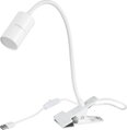 Lampa Strend Pro, stolná, s klipsou na uchytenie, Alu, biela, 41 cm
