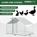 Kurín Strend Pro, pre hydinu, voliéra, klietka, kurnik, so strechou, 3x2x2 m