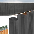 Umelý bambusový plot PVC 900 mm, antracit, 3 m, UV ochrana 1 detail