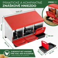 Hniezdo Strend Pro, znáškové, pre hydinu, 3 komorové, kovové, 86x38,5x17,5 cm, pre 3 nosnice