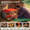 Hniezdo Strend Pro, znáškové, pre hydinu, 3 komorové, kovové, 86x38,5x17,5 cm, pre 3 nosnice