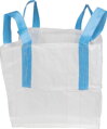 Vak BigBag TOF4, 70x70x70 cm, PP, 4 uši, biely, rovné dno, max. 800 kg