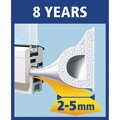 Tesnenie na okná Tesa profil P, 9 mm, biele, 100 m