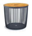 Stolík s vekom Clubo, 2v1, 50 l, antracitový, 450×410 mm