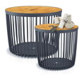 Stolík s vekom Clubo, 2v1, 50 l, antracitový, 450×410 mm