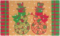 Rohožka MagicHome, pred dvere, Snowmen, kokos/pvc, 45x75 cm